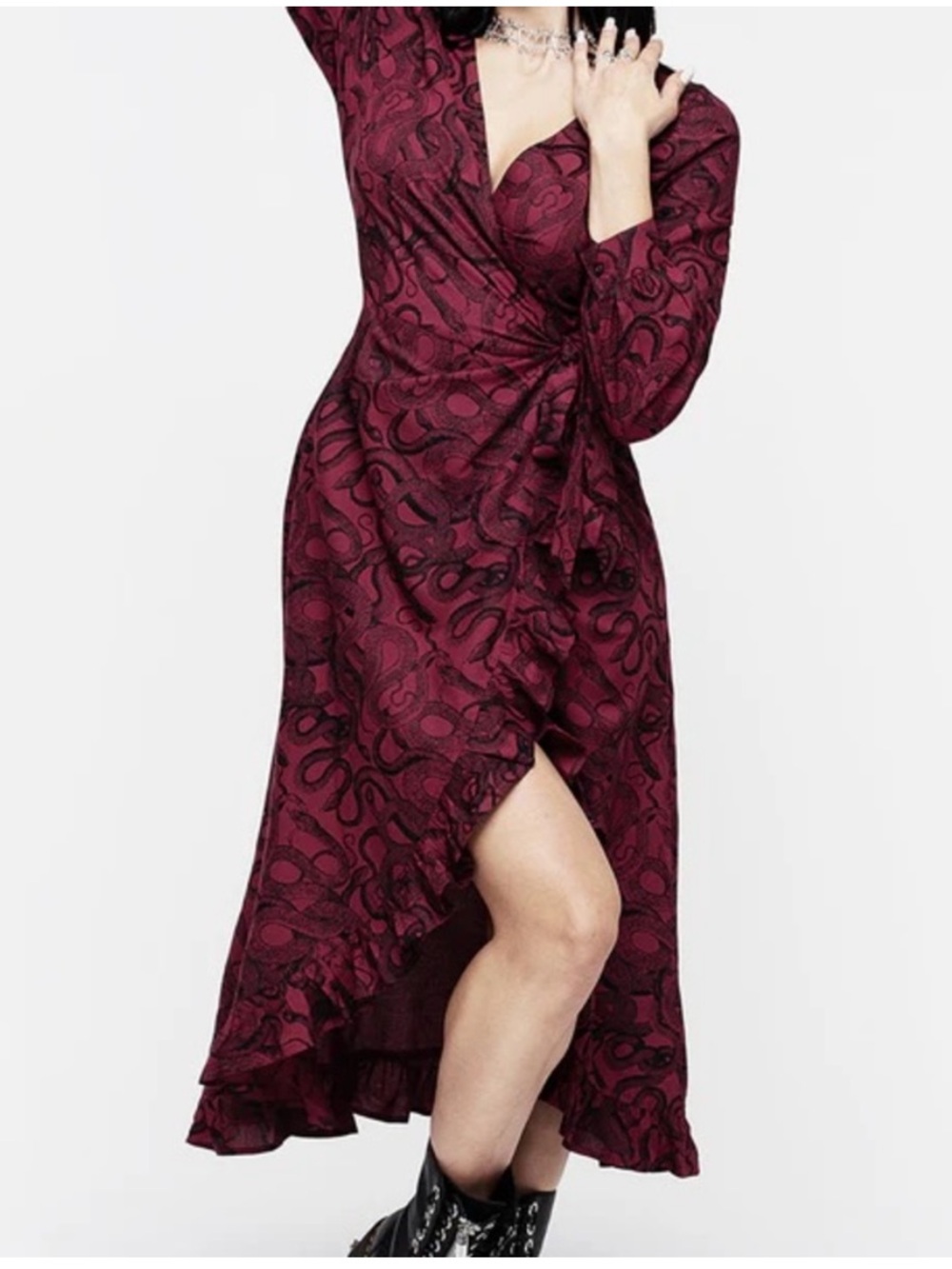 NEW Disturbia Ophidia Wrap dress US8
